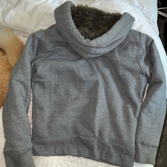 Abercrombie fur lined heavy hooded jacket coat vintage logo - Picture 4 of 5